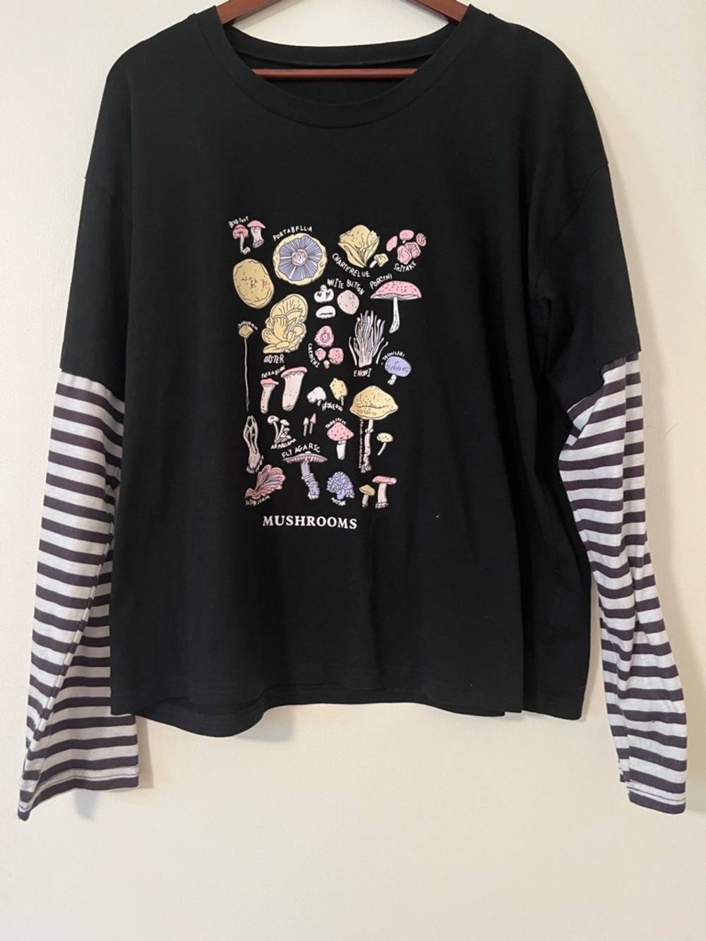 Mushroom Graphic Long Sleeve Tee